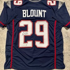 LeGarrette Blount Signed New England Patriots Custom Jersey Beckett BAS=Hologram