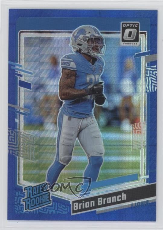 2023 Panini Donruss Optic Rated Rookie Blue Hyper Prizm Brian Branch #233 1k9t