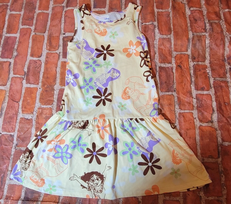 Disney Encanto Girls Dress Size 6 Mirabel Floral  Sleeveless