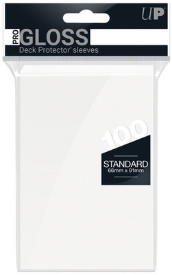 100 Ultra Pro Gloss White Deck Protector Card Sleeves Standard pokemon mtg ccg