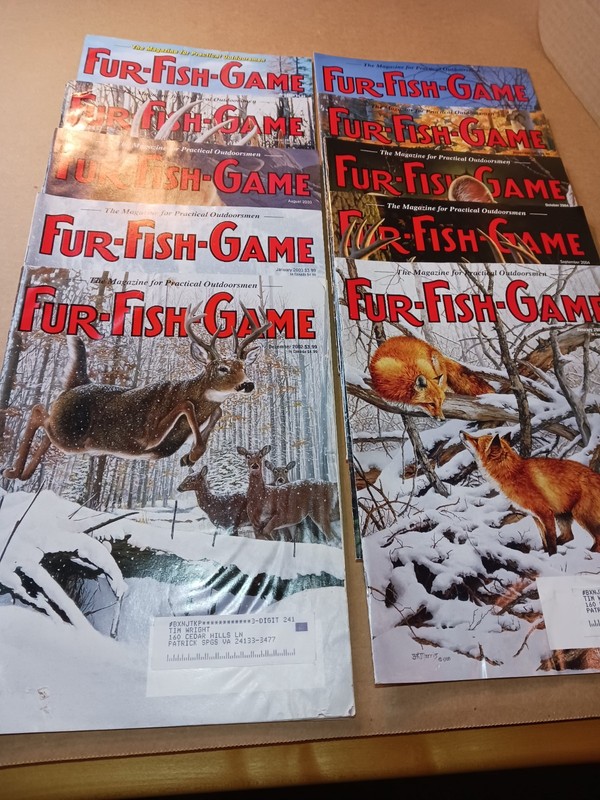2002, 2003, 2004 Fur Fish Game Collection 10 Magazine Lot Really Nice, Great Art