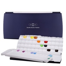 Mijello Double Decker Watercolor Palette 72 Wells MWP-1772 Airtight Professional