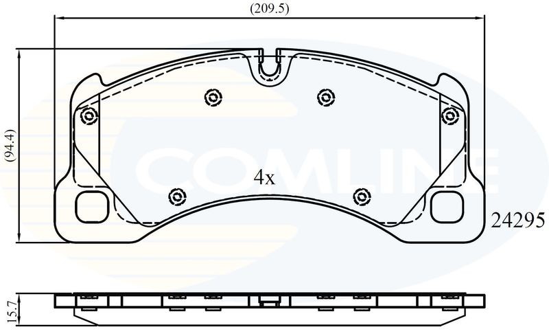 Brake Pad Set For Disc Front Fits Porsche Cayenne Macan VW COMLINE CBP06039