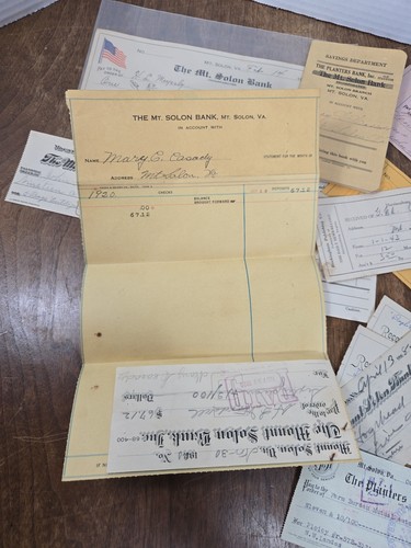 Vintage Bank checks, receipts, Miscellaneous Papers Virginia - Picture 2 of 16
