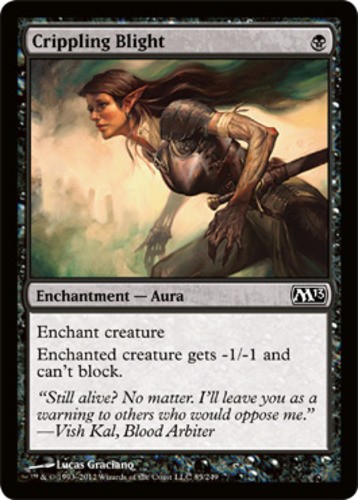 Crippling Blight Magic 2013 (M13) Moderately Played, English