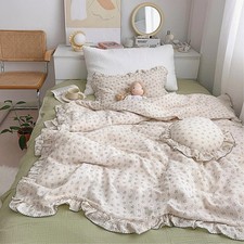 BuLuTu Girls Toddler Duvet Cover 47 x 59 Inch, Soft Muslin Cotton Crib Duvet ...