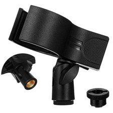 1 PCS Large Microphone Clip Adjustable Holder Fits 1.1-2.3 Inch 5/8 To 3/8