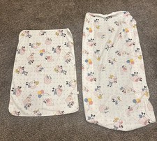 Vintage Dundee 1984 Disney Baby ABC  s Block Crib Blanket  Sheet Mickey Minnie