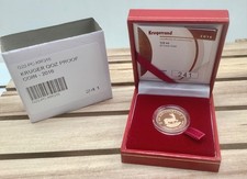 Krugerrand Quarter Oz 2016 Proof 22 Carat Gold Coin. Limited Edition 241/900