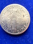 1934 Gem BU Mercury silver Dime FSB Full Split Bands