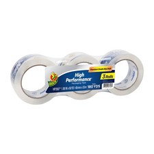 Duck High Performance Clear Packing Tape Refills - 3 3 Rolls, 60 yds,