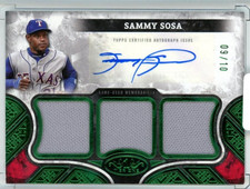 2025 Topps Tier One Baseball Sammy Sosa Jersey / Autograph 09/10