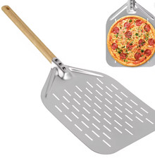 Pala Pizza 32x32 in Alluminio Forato per Forno robusto Manico richiudibile Pane