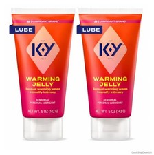Warming Jelly Personal Lubricant 5 fl oz 2 Pack Glycol Based Latex Condom