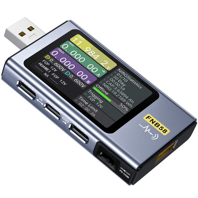 FNB58 USB Tester: PD/QC Monitor with Real-Time Graphs & E-Marker Reader
