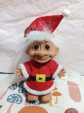 Vintage Russ Santa Troll Doll Christmas Holiday 5" Tall Collectible Toy NICE