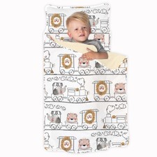 Cozy Kids Nap Mat with Removable Pillow and Soft Blanket for Preschool