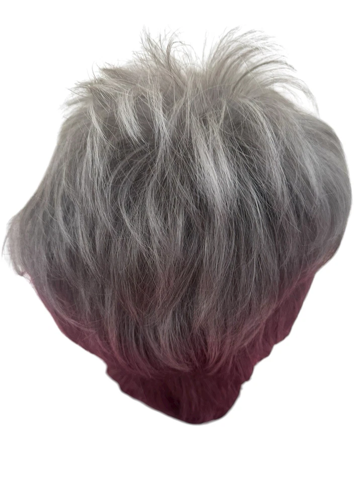 Nueva Peluca Paula Young A5512 TRISHA Corta Gris Plateado Promedio Foto 4 de 4