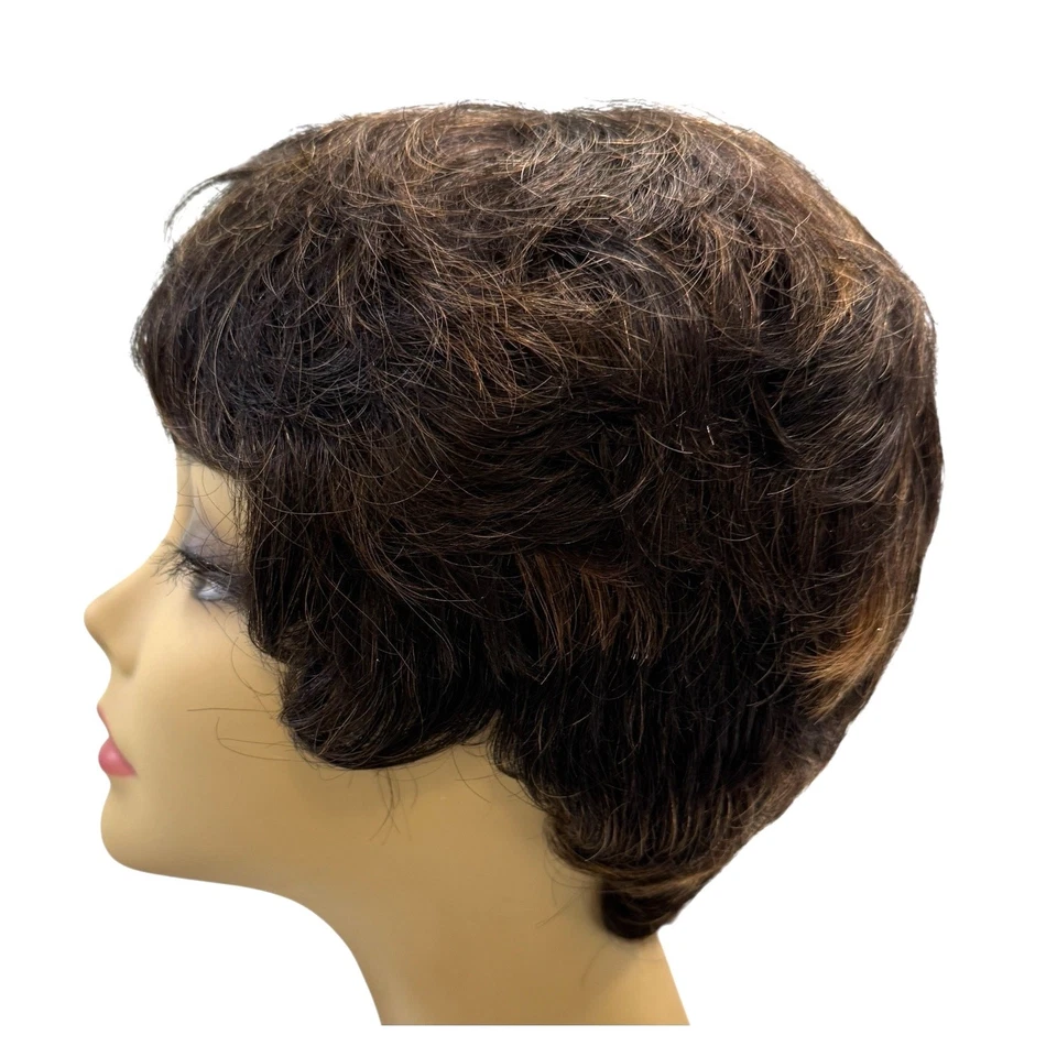 Peluca Vivica Fox Pure Stretch Cap Carita FS1B/30 Off Black Cobre Cabello Humano Nueva con Etiquetas Foto 4 de 4