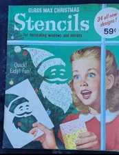 Vtg. Christmas Window Stencils