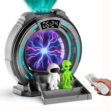 Galaxy Projector Night Light with Plasma Globe, Northern Light Projector for ...