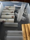 Murano Clear Glass 6 vintage candle socket sleeves Candelabra parts 4x1” — photo 1