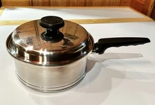 Chef's Ware T-304 3 Qt Stainless Steel Sauce Pan w/lid 12 Element 8.5”L@@K USA
