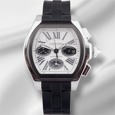 Cartier Roadster 44mm Ion Black Rubber Band Whiten Roman Dial RW6206020