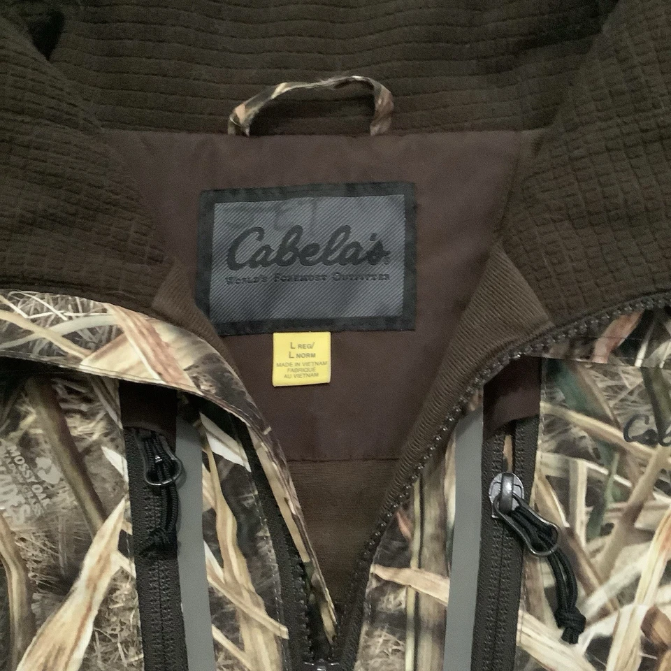 Cabelas Mens Jacket~LARGE~Mossy Oak Blades Zip Pockets Insulated Shadow Grass - Image 2 of 4