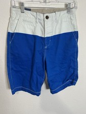 GapKids Boys Colorblock Chino Shorts Blue White Size 14 Regular Adjustable Waist