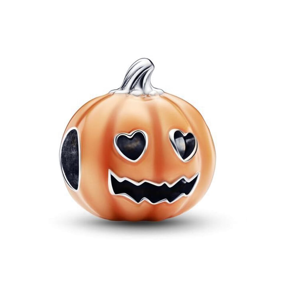 925 Sterling Silver Luminous Ghost Charm with Pumpkin Head & Spectre Jack