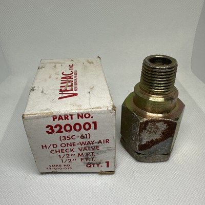 BIN2-1 - VELVAC AIR CHECK VALVE 320001 One Way
