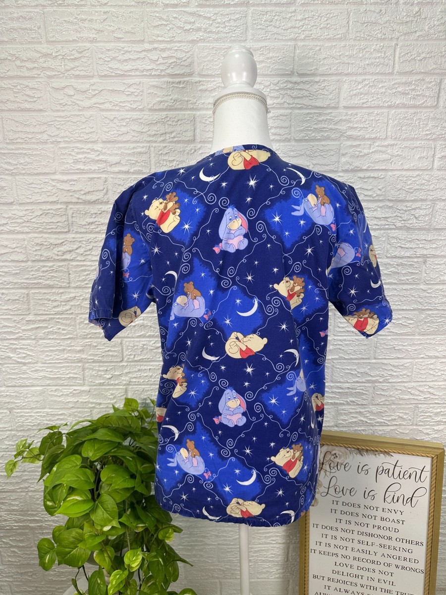 Women's Disney scrub top pooh pediatrics baby Nurse Medical View 2