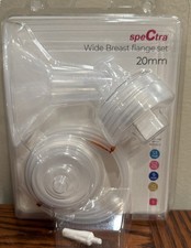 Spectra Breast Pump Flange Set 20mm, 4pc Backflow Protector Suction-Enhancing