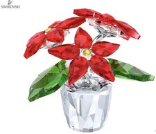 CRISTALLO SWAROVSKI PEZZO SPLENDIDO "POINSETTIA SMALL" EDIZIONE 2017 5291023 SPEDIZIONE GRATUITA