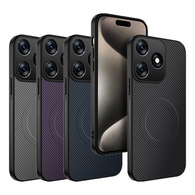 Carbon fiber Texture Leather Back Cover Case For Tecno Spark 10 Pro + / 10 10C