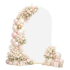 Wedding Arch Backdrop Cover for Photography No Arch Stand , Double 6FT White