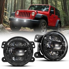 Pair 4 Inch Led Fog Lights Round Bumper Lamps For 2007-2018 Jeep Wrangler Jk Pair 4 Inch Led Fog Lights Round Bumper Lamps For 2007-2018 Jeep Wrangler Jk