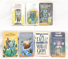 Vintage Lot of 7 C.S. Lewis Books, Paperback, No Duplicates, B649
