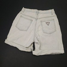 Vintage 90s/Y2K Palmettos Cutoff Denim Shorts Women Size 7 28 White Distressed