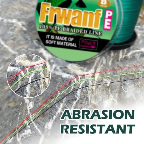 NEW Frwanf Fishing Line 8-Strand Braided PE Line 1000m Size 6 White for - Image 4