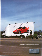 Toyota 2001 Toyota Celica Vintage Print Ad Action Package Looks Fast Garage VTG