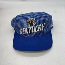 Vintage Kentucky Wildcats Grid Strapback Hat Y2K Logo Athletic NCAA NWT