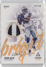 2019 Panini Luminance Bright Beginnings Gold Prime 3/49 Michael Gallup 1f8v