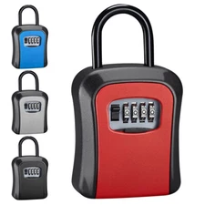 Key Safe 4-Digit Combination Lock Box Wall Mount Storage Safe Security