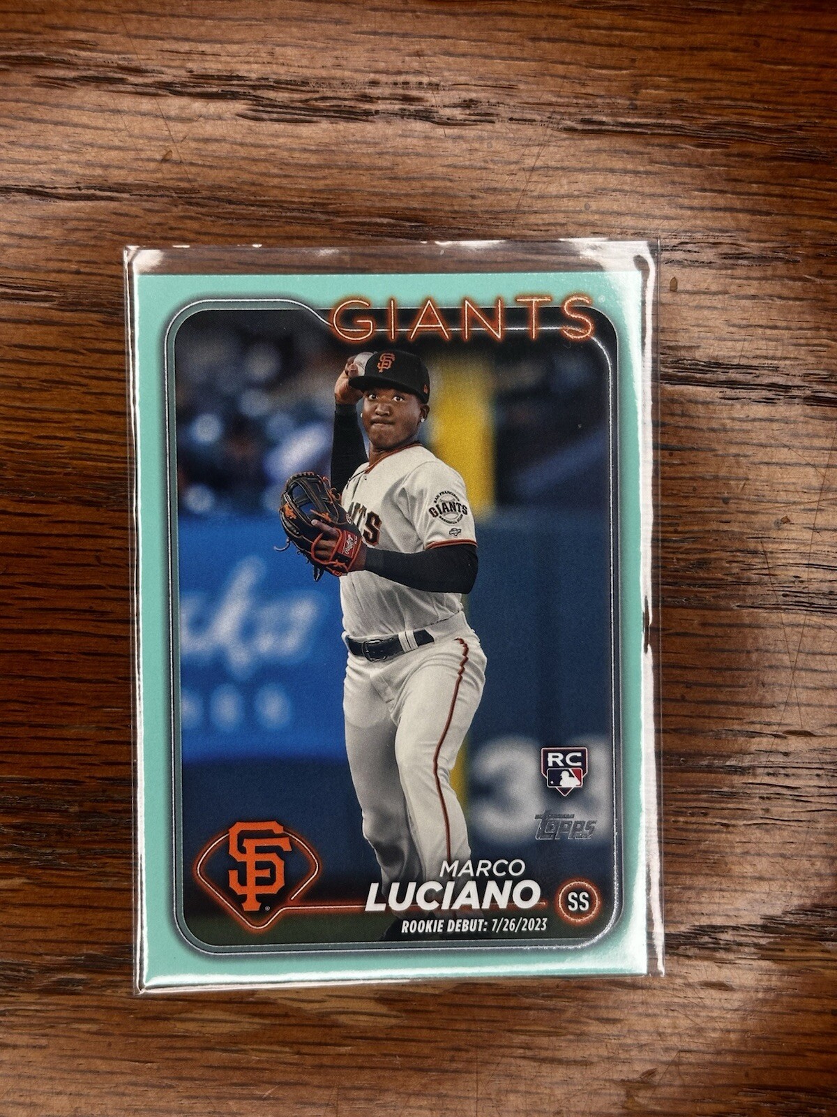 2024 Topps Update Series - Rookie Debut Aqua #US217 Marco Luciano (RC)