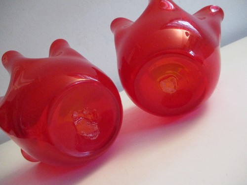 Vintage Pilgrim Ruby Red Art Glass Rose Bowl/Vase w/Ruffled Rim X 2!!!! - Picture 7 of 11