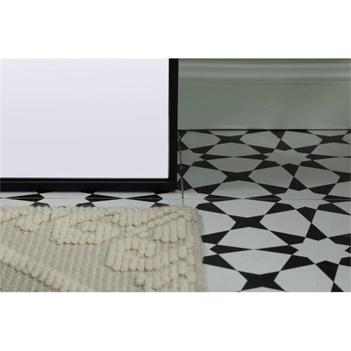 Elegant Decor Blaire Arch Modern MDF Wood/Iron Full Length Mirror in Black - Picture 6 of 8