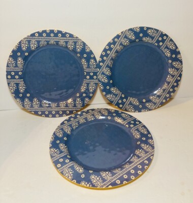 Studio California Dinner Plates Laurie Gates ZOEY BLUE Melamine