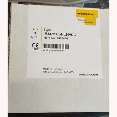1 PCS NEW TURCK safety barrier 7506440 IM33-11Ex-Hi/24VDC spot stock #YP1